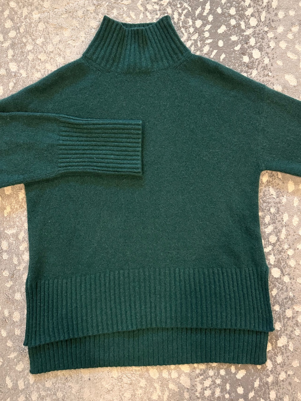 & other stories oversized wool blend sweater, pine green, s - Picture 2 of 9